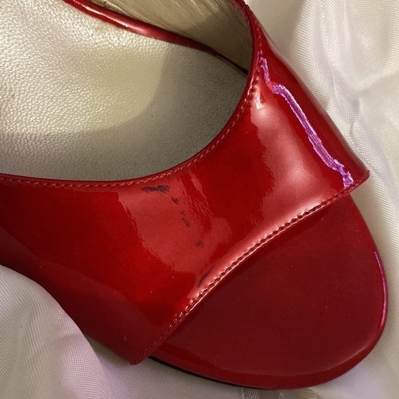 ROBERTO Capucci Firenze Red Patent Open  Toe Heel’s - Picture 7 of 9